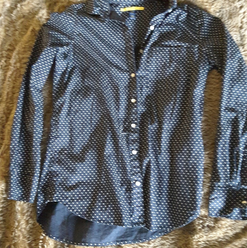 Polka Dotted Button Down Dress Shirt